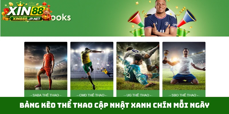 Bảng kèo thể thao cập nhật xanh chín mỗi ngày